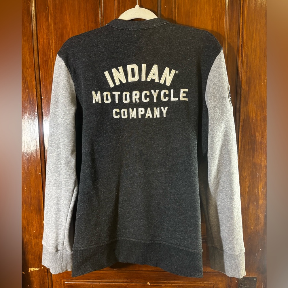 Indian Motorcycle Varsity Bomber Jacket Mens Medium Full Zip Logo